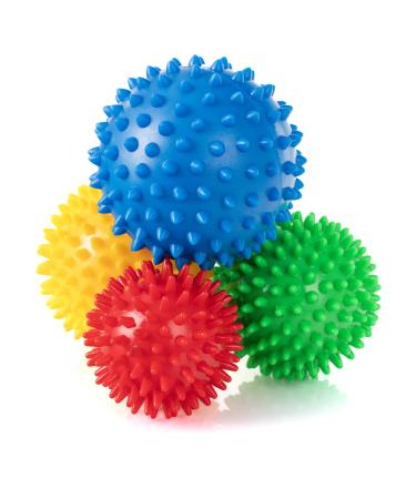 Fizyo Igelball 4er set for massage massage globe set for reflex zones muscle relaxation and pain relief spiked ball for hand foot back muscle massage