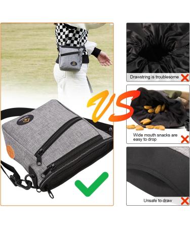 Ownpets Dog Training Pouch with Collapsible Bowl - Grey | 4-in-1 Practical Training Bag | Shoulder & Waist Straps | Ideal for Dog Training and Daily Walks - Buy Online on GoSupps.com