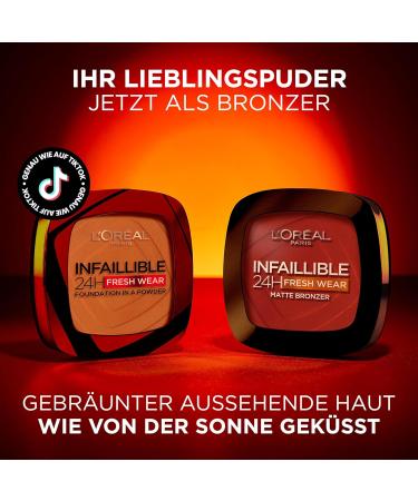 L'Or al Paris Infallible 24H Soft Matte Bronzer 300 Light Medium | Long-Lasting Natural Tan | 9g - Buy Online Internationally - Buy Online on GoSupps.com