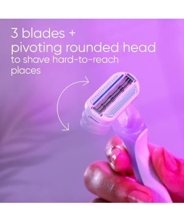 Gillette Venus Miami Midnight Smooth Women's Disposable Razors with Aloe 3 Razors - Buy Online on GoSupps.com