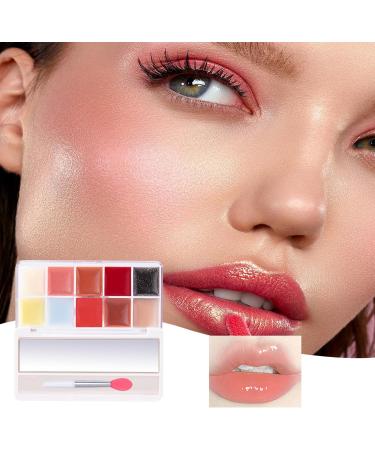  Sghtil lip gloss lip gloss plate 10-color gelatin lip gloss - Multi-colored smooth lip gloss highly pigmented lipstick set lips - Buy Online on GoSupps.com