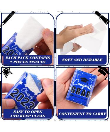60 Pack 2023 Graduation Pocket Tissues - Congrats Grad - 3 Ply Travel Tissues - Prom Party Favors - 7 Sheets Each Pack - Lovely Design - Buy Online on GoSupps.com