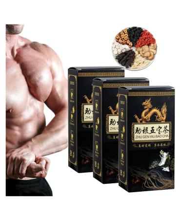 Ginseng Five Treasures Tea Kidney Tea Men's Energy Strength Five Treasures Tea God of War Seven Times a Night Chinese Kidney Care Tea Liver and Kidney Care Tea (3BOX)