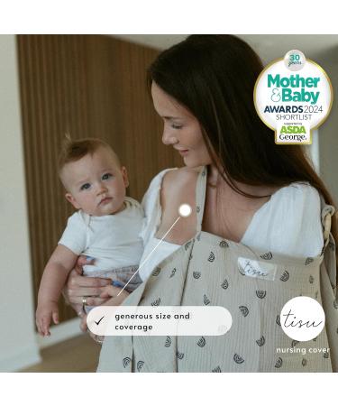 Organic Muslin Cotton Nursing Cover for Breastfeeding & Pumping | Multi-Use Car Seat Stroller Cover | Breathable & Soft | Pastel Colors by TISU - Buy Online on GoSupps.com