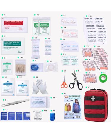 EMT Pouch MOLLE First Aid Kit with Medical Supplies - Carlebben Red - Buy Online on GoSupps.com