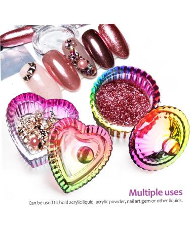 Beaupretty 4 Pcs Colorful Crystal Cup Nail Art Dappen Dish Monomer Dish Dappen Dishes Acrylic Nails Acrylic Nail Brush Container with Lid Monomer Acrylic Nail Storage Bowl - Buy Online on GoSupps.com
