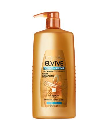 L'Oreal Elvive Extraordinary Oil Nourishing Conditioner for Dry or Dull Hair -  Camellia Flower Oils - 28 Fl. Oz