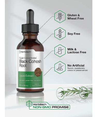 Black Cohosh Root Tincture 2 fl oz | Vegetarian Liquid Extract | Gluten Free - Buy Online on GoSupps.com