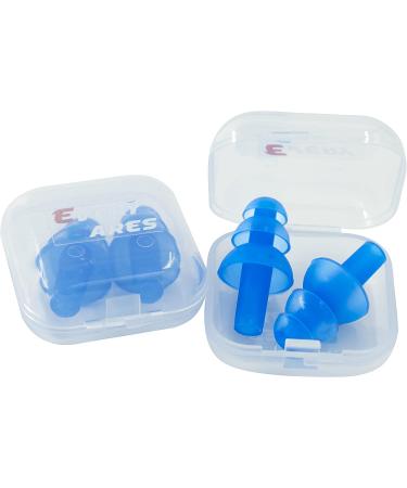 Every Cares Silicone Swimming Earplugs 6 Pairs - Comfortable & Waterproof Ear Plugs with Case - Blue - Buy Online on GoSupps.com