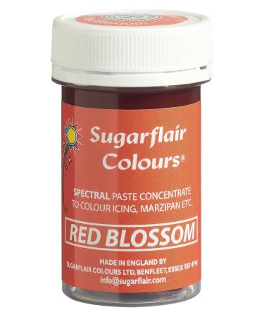 Sugarflair Red Blossom Spectral Food Colouring Paste Highly Concentrated for Use with Sugar Pastes Buttercream Royal Icing or Cake Mix Vibrant Colour Dye - 25g