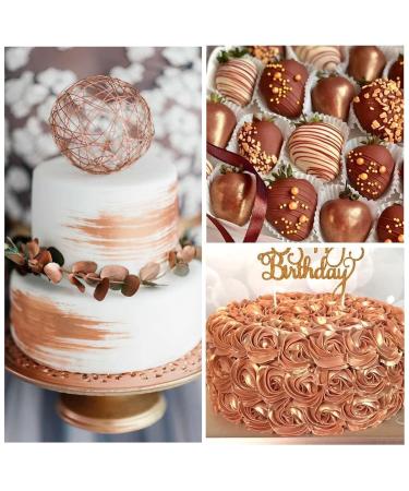 Edible Glitter - Copper 10g | Metallic Food Coloring Powder for Cakes Sweets & Drinks - Buy Online on GoSupps.com