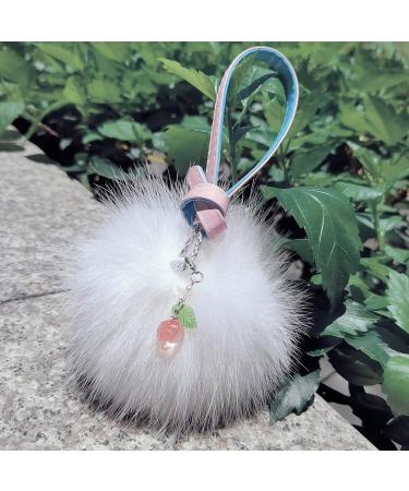 Buy Cute Acrylic Fish Tail Strawberry Pig Cell Phone Trailer & Keychain Adorable Cartoon Accessory for Keys & Lanyards - Buy Online on GoSupps.com