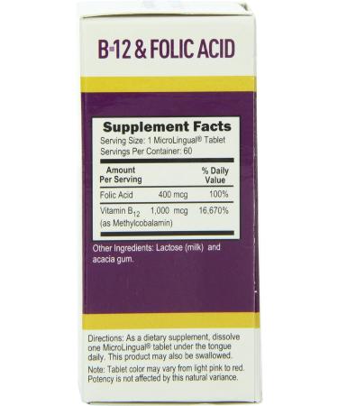 Superior Source No Shot Vitamin B12 Methylcobalamin (1000 mcg) with Folic Acid - 60 Quick Dissolve Sublingual Tablets | Energy Boost, Heart Health, Metabolism Support | Non-GMO - Buy Online on GoSupps.com