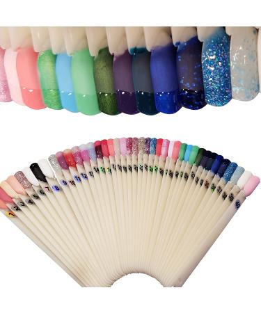 Nail Swatch Sticks with Ring - 100pcs Natural Nail Color Display & Art Supplies - Buy Online on GoSupps.com