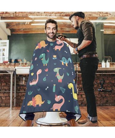 visesunny Barber Cape Funny Cartoon Dinosaur Cactus Floral Polyester Hair Cutting Salon Cape Apron Anti-Static Haircut Water-Resistant Shaving Cloth Beard Shaving Bib Hairdressing Cape Multi7 Large - Buy Online on GoSupps.com