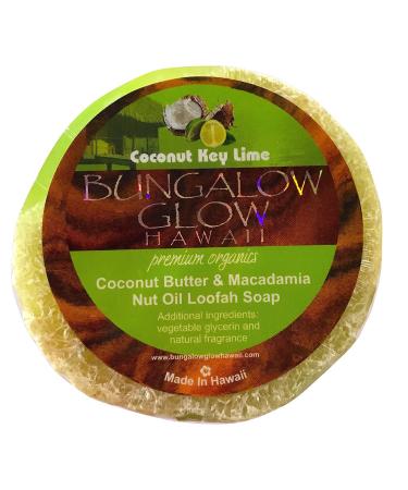 Bungalow Glow Hawaii Premium Organics Coco Butter Loofah Soap (Coconut Lime)