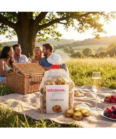  Wegmann Wegmann Sweets 125g Premium Quality for gifting or snacking (Golden Nuts 125g Crunchy candy with cocoa filling) - Buy Online on GoSupps.com