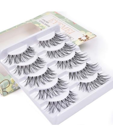 EYEMEI Glam Wispies 5 Pairs False Eyelashes - Natural Reusable 3D Lashes for Professional Women and Girls - Buy Online on GoSupps.com