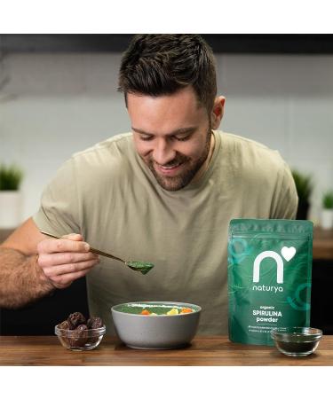 Naturya Organic Spirulina Powder 100g - Pure and Nutrient-Rich Superfood - Buy Online on GoSupps.com