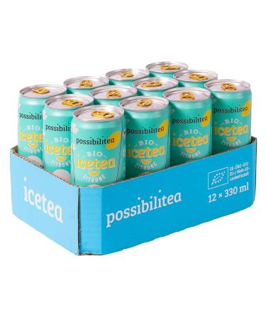 Possibilitea Bio Iced Citric - Organic Lemon Iced Tea (12x330ml Cans) | Vegan & Climate Neutral | Refreshing Cold Beverage - Buy Online on GoSupps.com