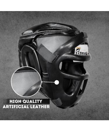 Farabi Sports Head Guard - Front Bar Grill Guard for Krav Maga & Kickboxing - Black L | International Shipping Available - Buy Online on GoSupps.com