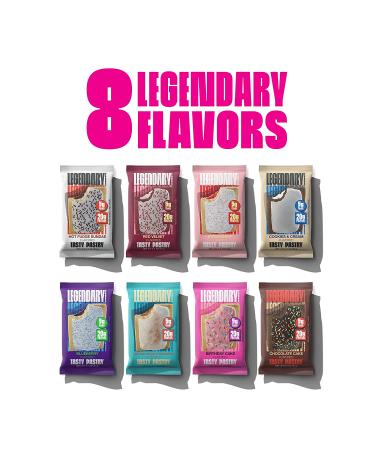 Legendary Foods Birthday Cake Protein Bar | Low Carb, Gluten Free, Keto Friendly | High Protein Snack, No Sugar Added | On-The-Go Breakfast Alternative | 8-Pack - Buy Online on GoSupps.com