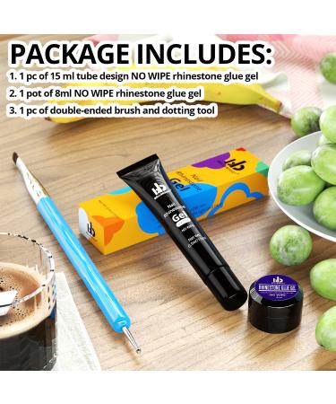 Buy 15ml & 8ml NO Wipe Nail Rhinestone Glue Gel - Super Strong Adhesive for Nail Art | UV/LED - Professional & Home Use - Buy Online on GoSupps.com