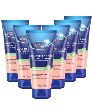 Noxzema Original Classic Clean Face Wash Deep Cleansing Cream for Fresh Healthy-Looking Skin Hydrating Formula Removes Dirt Oil & Makeup Dermatologist Tested 8 oz (6 Pack) Original 8 Fl Oz (Pack of 6)