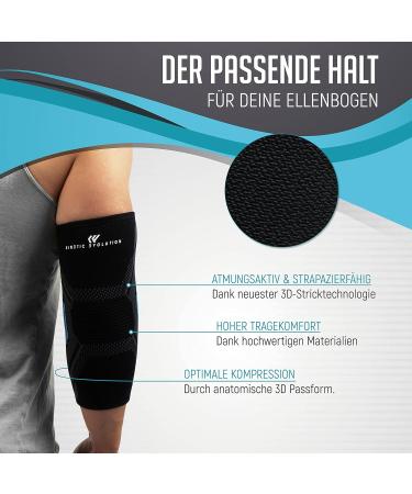 Kinetic Evolution Elbow Bandage for Men & Women | Sport Compression & Pain Relief | Breathable Stabilized Support for Tennis Volleyball Golf & More - Buy Online on GoSupps.com