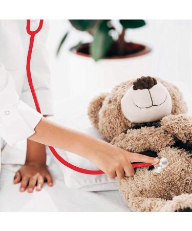 TRIXES Red Stethoscope - Fancy Dress Doctor Costume Accessory with Diaphragm & Bell Features - Red & Silver - Buy Online on GoSupps.com