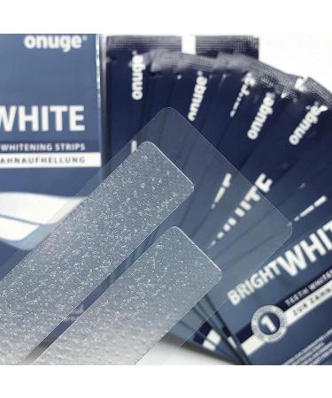Onuge Bright White Sensitive Bleaching Strips - Professional Tooth Whitening for Sensitive Teeth - 14-Day Anti-Slip Peroxide-Free Formula - Buy Online on GoSupps.com