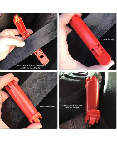 4 Pack Child Seat Belt Clips - Non-Slip Buckle Adjustment for Car Seats - Buy Online on GoSupps.com