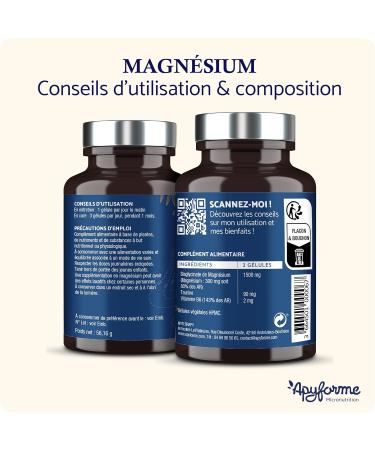 Apyforme - Magnesium Bisglycinate + Vitamin B6 - Detox Cure Anti Fatigue Muscle Recovery - 100% French - 90 gel - Made in France - Buy Online on GoSupps.com