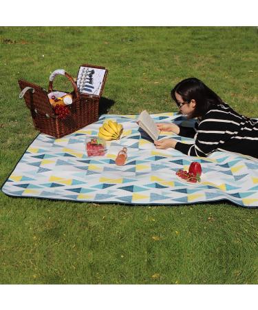Yodo Outdoor Picnic Blanket Water-Resistant for Camping Hiking Festivals - Forest Triangle 69 x 53 - Buy Online on GoSupps.com