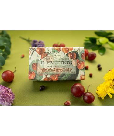 NESTI DANTE Il Frutteto Black Cherry & Red Berries Soap 250g - Luxurious Italian Artisanal Soap for All Skin Types - Shop Internationally - Buy Online on GoSupps.com