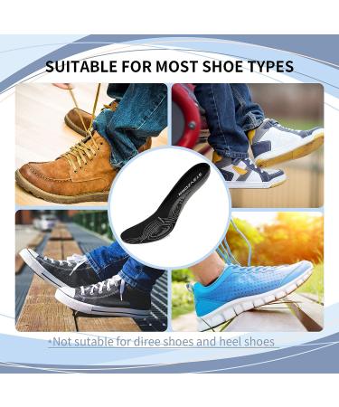 Sports Insole Plantar Fasciitis Insoles - Heavy Duty Support for Men & Women 210+lbs - Reduce Muscle Fatigue - All-Day Shock Absorption - Black (Size L) - Buy Online on GoSupps.com