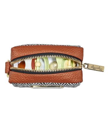 Itzy Ritzy Pacifier Case | Adjustable Handle | Holds 2 Pacifiers | Coffee and Cream - Buy Online on GoSupps.com