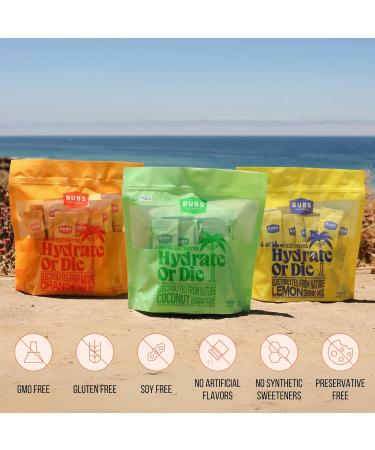 BUBS Naturals Hydrate or Die: All-Natural Keto-Friendly Electrolyte Powder for Energy & Recovery - Lemon Flavor 18 Servings - Buy Online on GoSupps.com