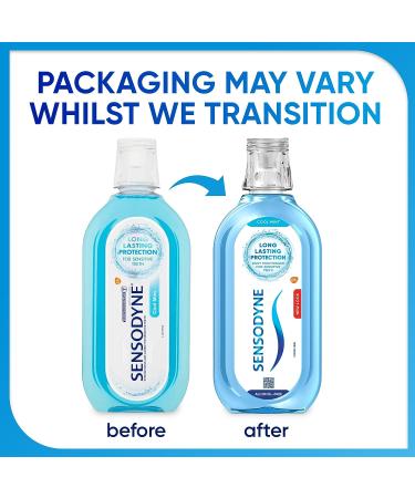 Sensodyne Cool Mint Mouthwash 500ml - Soothes Sensitivity, Freshens Breath - Buy Online on GoSupps.com