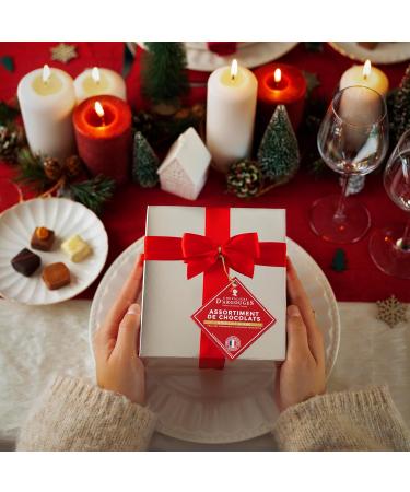 Chevaliers d'Argouges - Assortiment de chocolats noir lait blanc - Ballotin cadeau Saint-Valentin - 320g - Buy Online on GoSupps.com