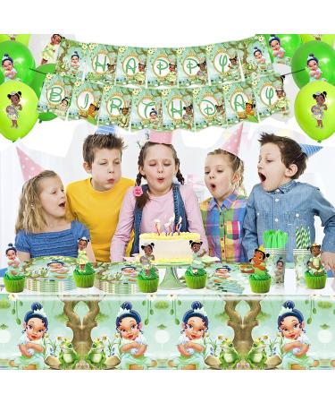 48Pcs Birthday Cake Topper Decoration Supplies for Tiana Children's Cupper Topper for Kids Birthday Party - Buy Online on GoSupps.com
