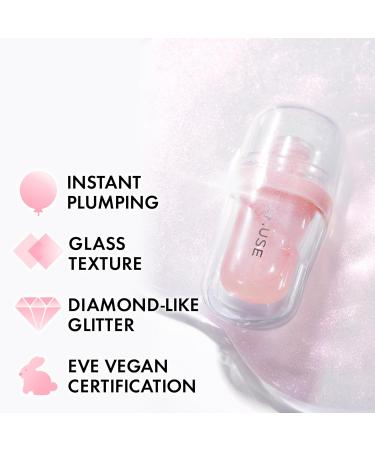 Amuse SEOUL Lip Fuller | Pink Diamond Lip Plumper Gold Glitter Lip Gloss Glossy Melting Lip Moisturizing Shine Korean Make-up Glass Texture Vegan - Buy Online on GoSupps.com