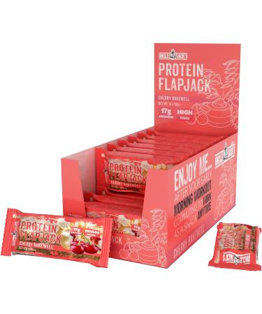 Uncle Jack's Protein Flapjacks | 16 x 100g | 18g Protein | High Protein High Fibre | Vegetarian | (Cherry Bakewell) - Buy Online on GoSupps.com