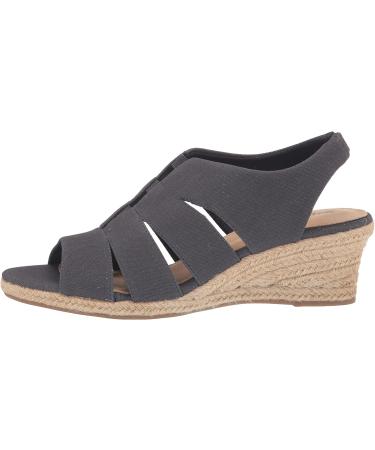 Easy Street Women's Aziza Wedge Sandal - Navy Linen Print - Size 11 - Comfortable and Stylish - Buy Online on GoSupps.com