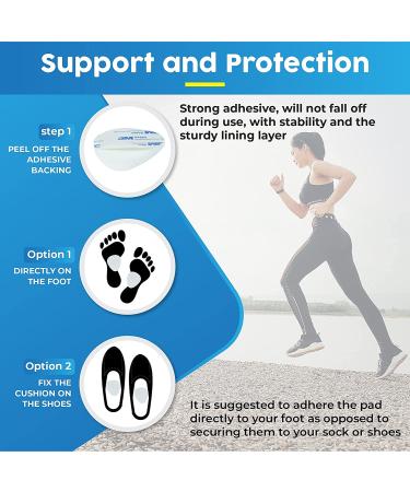 TXL Active Metatarsal Pads - 12 Pairs for Men and Women - Non-Slip Wool Felt Arch Pads with Strong Adhesive Strips - Soft & Comfortable - Buy Online on GoSupps.com