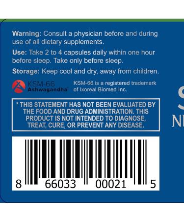 Thrivous Serenity Nightly Nootropic Sleep & Relaxation Formula with KSM-66 Ashwagandha L-Theanine Magnesium Glycinate & Melatonin 60 Vegan Capsules - Buy Online on GoSupps.com