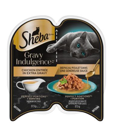 Sheba Gravy Indulgence Perfect Portions Adult Wet Cat Food Chicken Entr e in Extra Gravy 75g Tray (24 Pack)