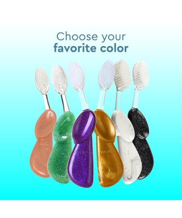 RADIUS Big Brush BPA Free Toothbrush - ADA Accepted Left Hand Assorted - Boost Gum Health - Pack of 6 - Buy Online on GoSupps.com