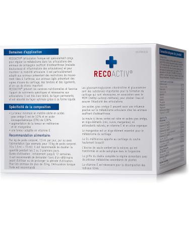 RECOACTIV Joint Tonic for Dogs 3 x 90 ML Dietary Food Supplement for Degenerative Joint Diseases with Green Mussel and Glucosamine - Buy Online on GoSupps.com