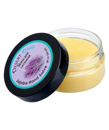 Lavender Jojoba Oil Hand Salve. With over 50% Jojoba Oil. All Natural with Beeswax and Avocado Oil and lavender Oil. Naturally Moisturizing. (2 oz/60 gm)